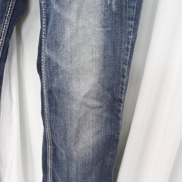 Classic Women's Boot Cut Jeans in Deep Blue - Picture 12 of 14